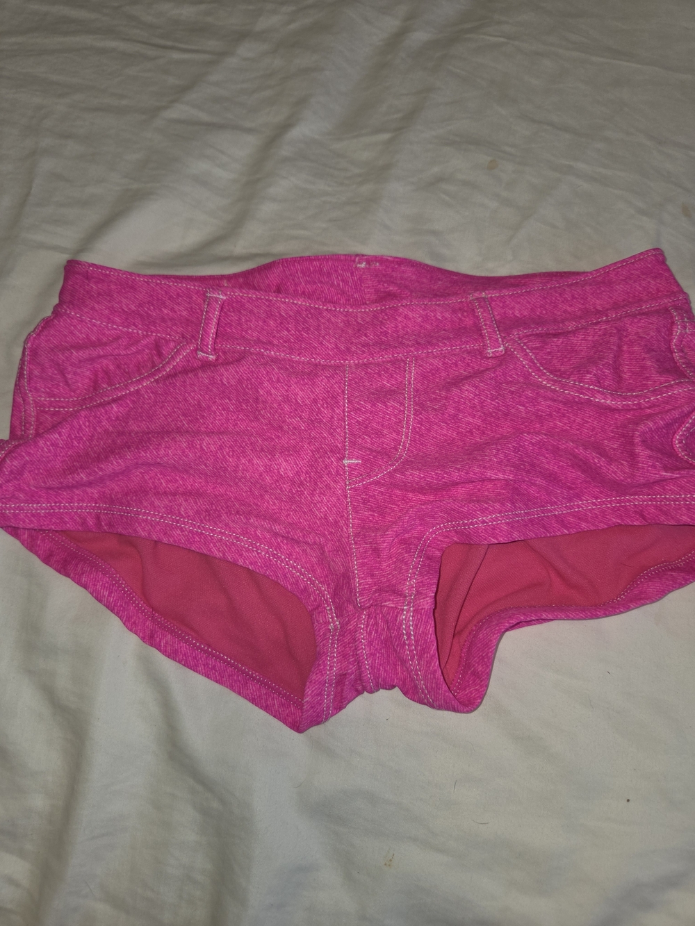 BONGO Women's Bright Pink Stretch Bike Shorts